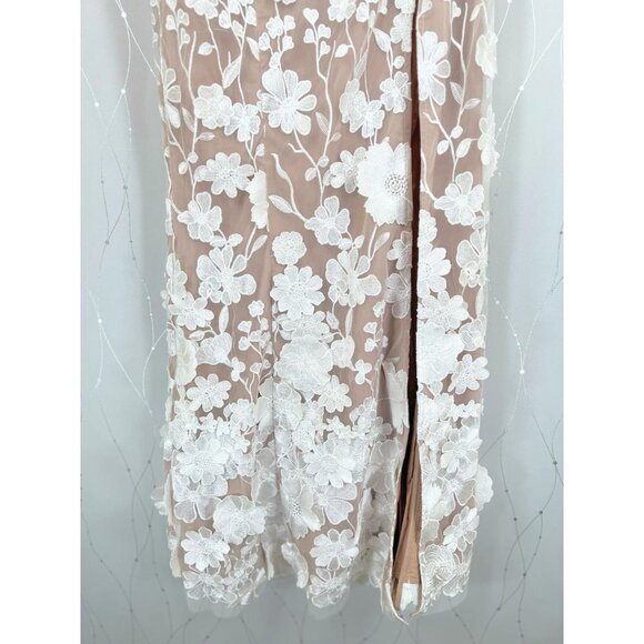 NWT ELLIATT Ellery 3D Flower Gown in Ivory & Nude $846 - Picture 8 of 16